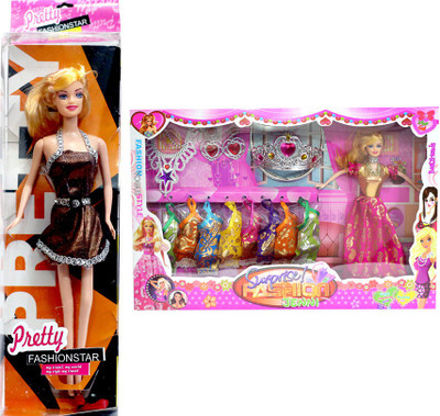 

Amaya Pretty Fashion Doll244 Set Of 2(Multicolor)
