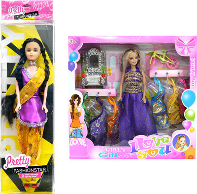 

Amaya Pretty Fashion Doll83 Set Of 2(Multicolor)