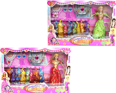 

Amaya Pretty Fashion Doll390 Set Of 2(Multicolor)