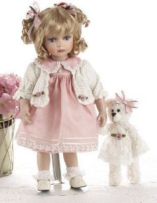 

Delton Products "Kristi" Blonde Victorian Porcelain 14"Pink(Multicolor)