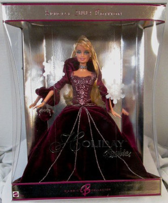 

Mattel Sears Holiday Barbie 2004 Rose Colored Gown(Maroon)