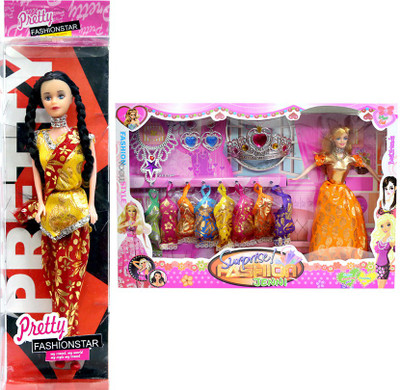 

Amaya Pretty Fashion Doll45 Set Of 2(Multicolor)