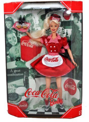 

Barbie Mattel Year 1998 Collector Edition Cocacola As A Waitress(Red)
