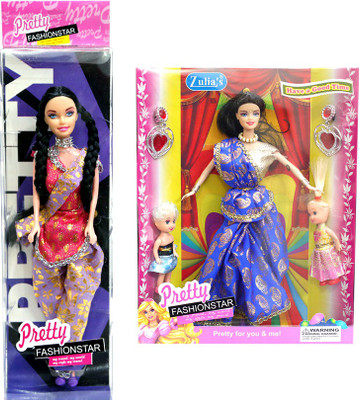 

Amaya Pretty Fashion Doll12 Set Of 2(Multicolor)