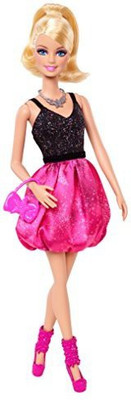 

Barbie Fashionista Party Glam Pink And Black Dress(Multicolor)