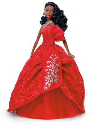

Barbie collector 2012 holiday african american(Red)
