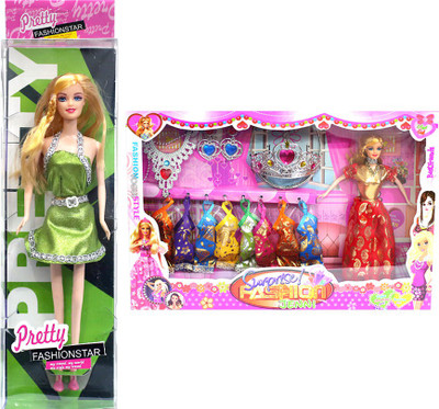 

Amaya Pretty Fashion Doll134 Set Of 2(Multicolor)