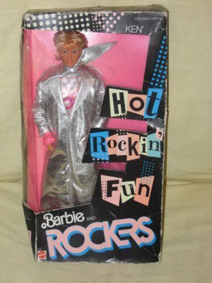 

Mattel 1986 Barbie Hot Rockin' Fun Barbie & Rockers Blonde Ken(Multicolor)