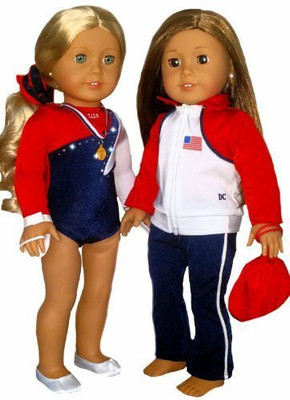 

Doll Connections USA GYMNASTICS WARM-UP DANCE SET - Fits American Girl 18 inch Clothes Lot(Multicolor)