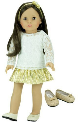 

Sophia's 18 Inch Doll Clothing Outfit, 4 Pc Occasion Dress Set Fits American Girl Dolls & More! Set Includes:(Multicolor)