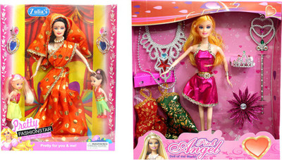 

Amaya Pretty Fashion Doll300 Set Of 2(Multicolor)