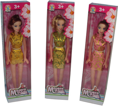 

Parteet Three Dolls (Combo Pack) for Girls Kids(Multicolor)