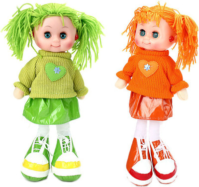 Tickles Cute Light & Music Dolls(Green, Orange)