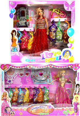 

Amaya Pretty Fashion Doll425 Set Of 2(Multicolor)