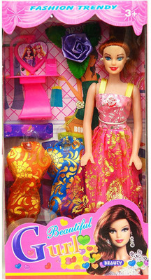 

Deep Bautiful Barbie Fashion set for girls(Multicolor)
