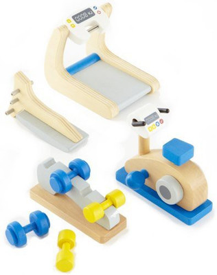 

Hape Happy Family Doll House - Furniture - Home Gym Playset(Multicolor)