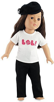 

Emily Rose Doll Clothes 18 Inch Doll Clothes Skinny Jeans & Graphic Tee | Fits American Girl Dolls | Gift-boxed!(Multicolor)