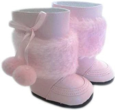 

DollsHobbiesNMore Pink Pom Boots For American Girland Bitty Twin(Pink)