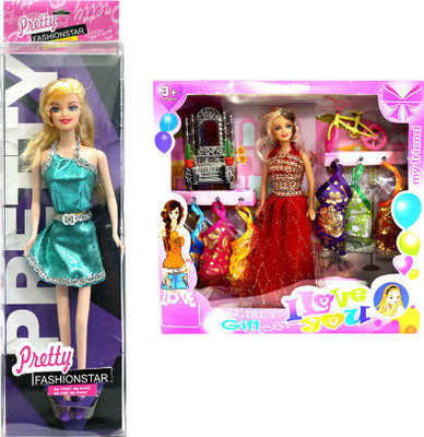 

Amaya Pretty Fashion Doll116 Set Of 2(Multicolor)