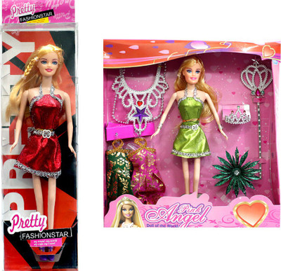 

Amaya Pretty Fashion Doll204 Set Of 2(Multicolor)
