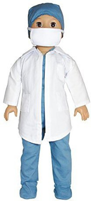 

Pink Butterfly Closet Clothes 6 Pieces Doctor Nurse Outfit Set Fits American(Multicolor)