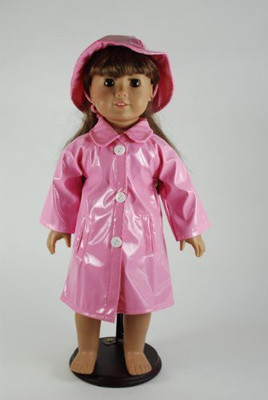 

Unique Doll Clothing Pink Rain Coat For American Girland Most 18"(Pink)
