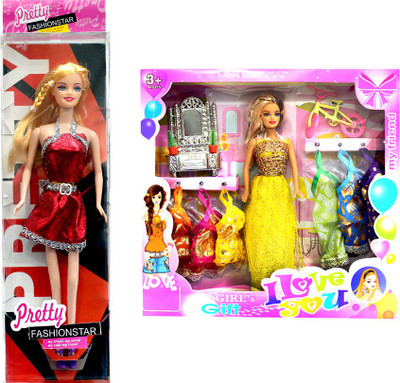 

Amaya Pretty Fashion Doll198 Set Of 2(Multicolor)