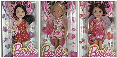 

Barbie Valentine'S Day 2014 Kelly Chelsea Madison Cupid Set Of 3(Multicolor)