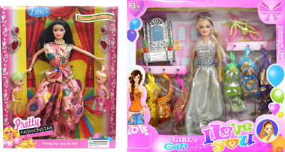 

Amaya Pretty Fashion Doll270 Set Of 2(Multicolor)