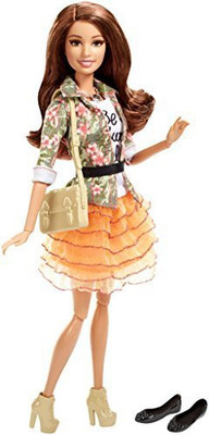 

Barbie Style Teresa Floral Jacket & Orange Ruffle Skirt(Multicolor)