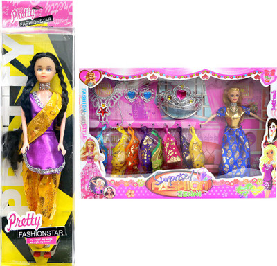 

Amaya Pretty Fashion Doll78 Set Of 2(Multicolor)