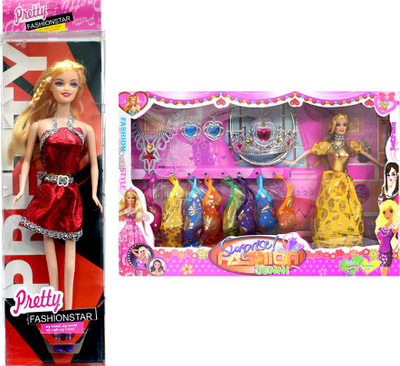 

Amaya Pretty Fashion Doll190 Set Of 2(Multicolor)