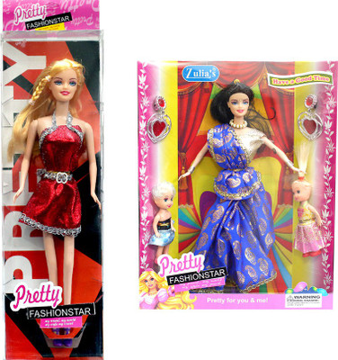 

Amaya Pretty Fashion Doll188 Set Of 2(Multicolor)