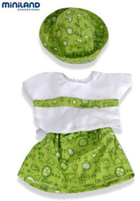 

Miniland 2Piece Green Dress With Cap For 1575'' Ba(Multicolor)