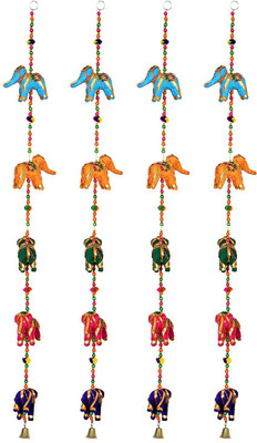 

Chesta Enterprises Fabric Small Elephant Door Hanging Set Decorative Showpiece - 3 cm(Cotton, Multicolor)
