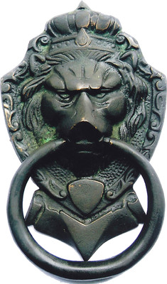 53% OFF on aakrati Lion Face Brass Door Knocker(Antique Brass)