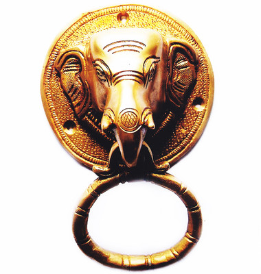 43% OFF on Aakrati Elephant Brass Door Knocker(Antique Brass)