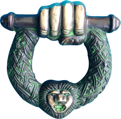 32% OFF on Aakrati Hand Shape Brass Door Knocker(Antique Brass)
