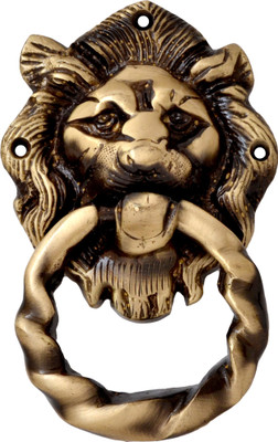 Handecor Lion Mouth Moulded Ring Brass Door Knocker(Antique Brass) Flipkart
