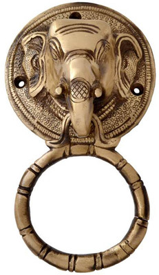 33% OFF on Aakrati Elephant Brass Door Knocker(Antique Brass)