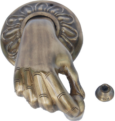 17% OFF on aakrati Hand Shape Brass Door Knocker(Antique Brass)