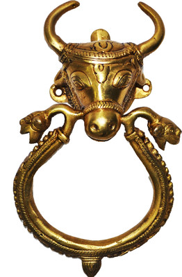 32% OFF on Aakrati Bull Brass Door Knocker(Antique Brass)