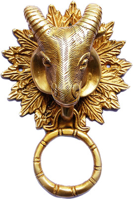 20% OFF on Aakrati Goat Face Brass Door Knocker(Antique Brass)