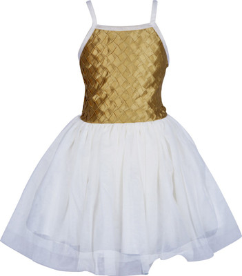 

Priyank Midi/Knee Length Party Dress(Gold, Noodle strap