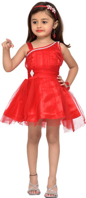 

Adiva Midi/Knee Length Party Dress(Red, Sleeveless