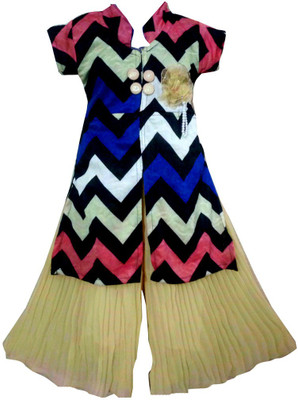 

All About Pink Girls Midi/Knee Length Party Dress(Brown, Half Sleeve