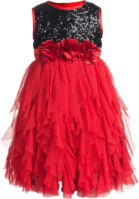 

Toy Balloon Kids Girls Midi/Knee Length Party Dress(Multicolor, Sleeveless, Multi color