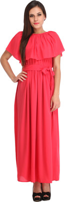 Cottinfab Women Maxi Pink Dress