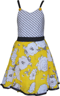 

Priyank Girls Midi/Knee Length Party Dress(Yellow