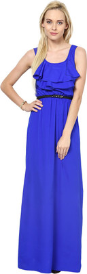 HARPA Women Maxi Blue Full Length Dress